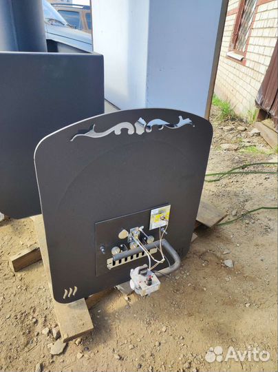 Банная печь на три помещения Медведь кп газ