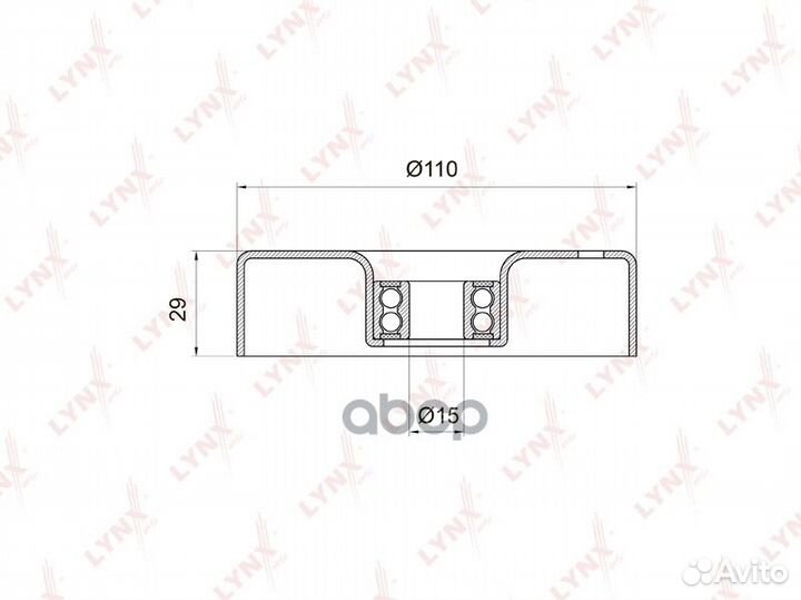 Ролик натяжной приводного ремня PB5009 lynxauto