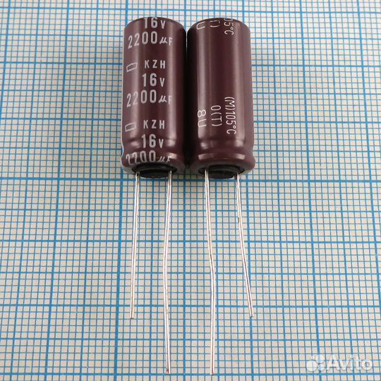 2200uF 16v 16v2200uF 10x23 KZH - Электролитический