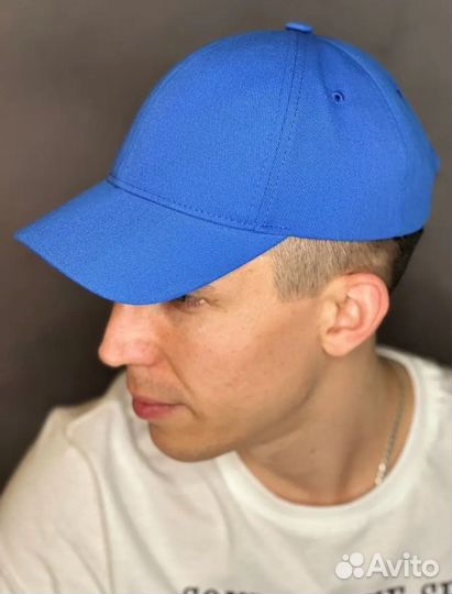 Бейсболка летняя синяя