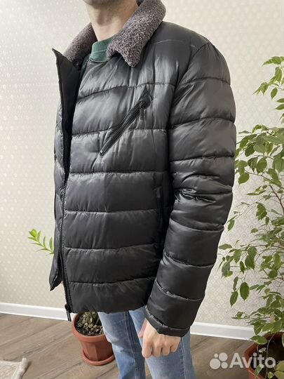 Куртка кожаная мужская зимняя 48 50