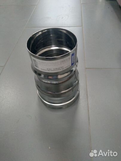 Переходник для дымохода 115мм - 100мм