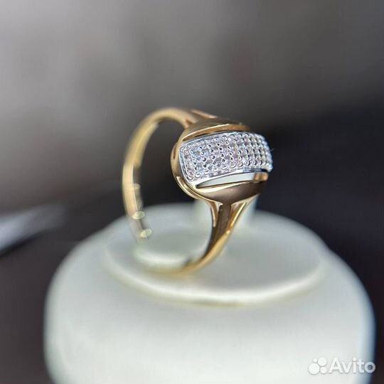 Золотое кольцо 585 проба новое золото (Ладо)