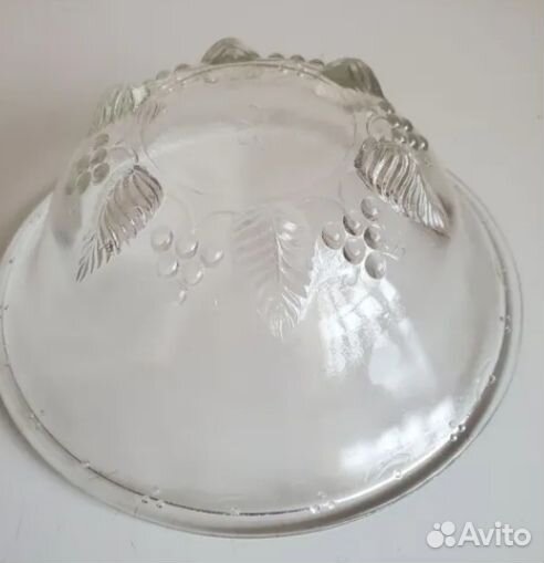 Салатник антикварный стеклянный сУз