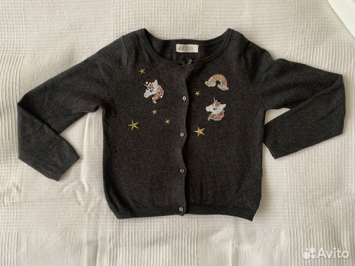 Кофта кардиган h&m для девочки 110-116