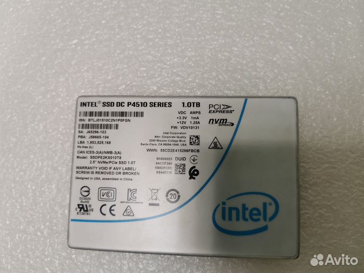 SSD Intel P4510