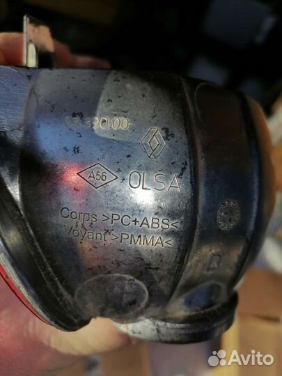 Фонарь противотуманный задний Renault duster Правы