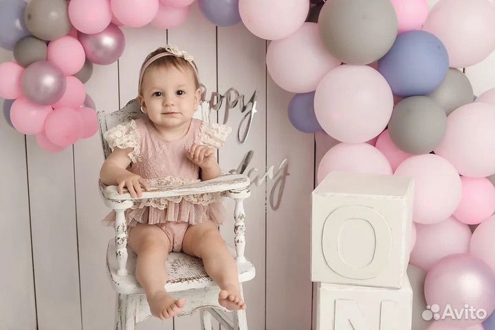 Фотосессия на 1-2 года (Крушение первого тортика)