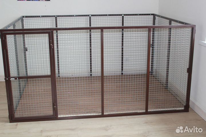 Усиленный вольер для собак, 4 секции