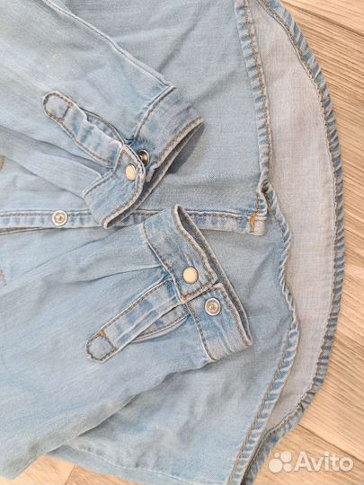 Джинсовая рубашка zara 86