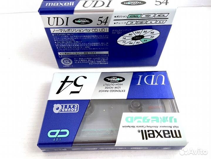Аудиокассеты кассета Maxell UD I 54 - 1990 г