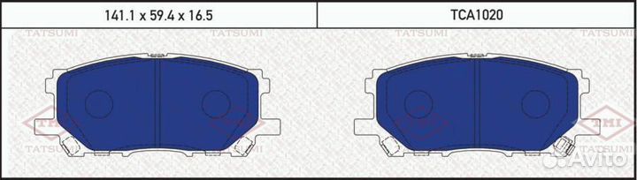 Tatsumi TCA1020 Колодки тормозные дисковые перед