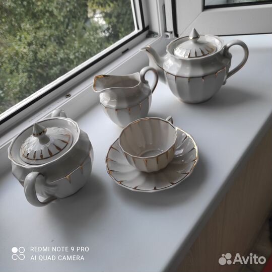Чайный сервиз костянной фарфор