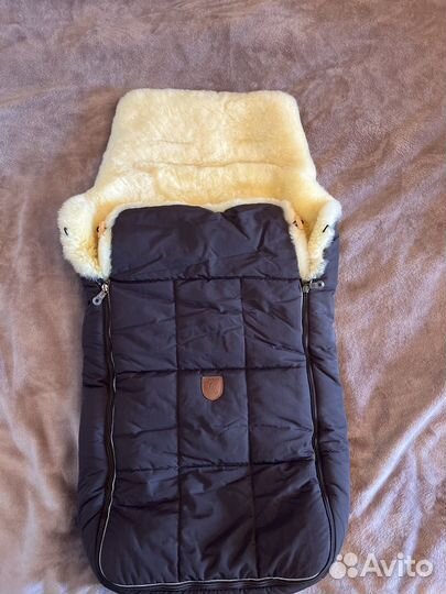 Меховой конверт в коляску овчина Christ