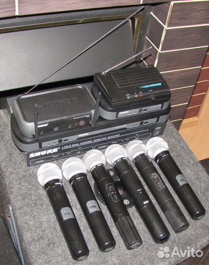 Микрофоны вокальные Shure SM/PG58 SH200 6шт радио