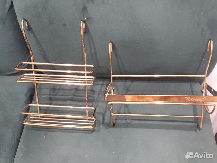 Полочки на рейлинг золотые