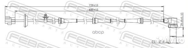 Датчик abs перед лев 10606006 Febest