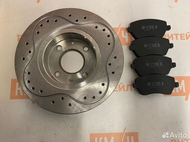 К-кт тормозные колодки + диски ASP K270201/270222S