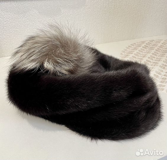 Шапка-берет норковая женская