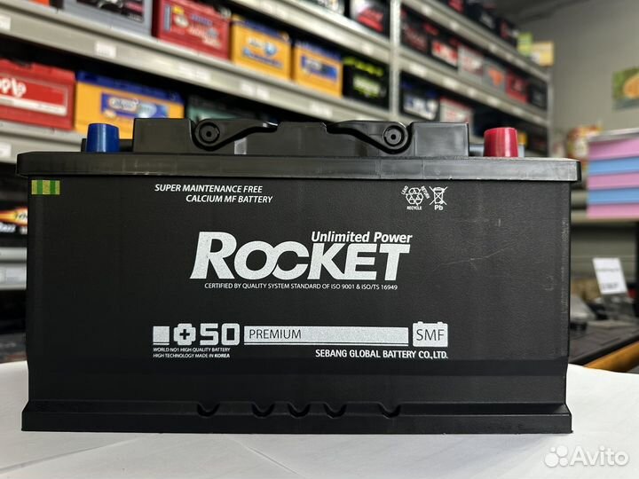 Аккумулятор Rocket SMF 80 Ач 790 А обр низ