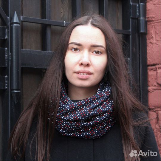 Снуд женский из трикотажа в 2 оборота