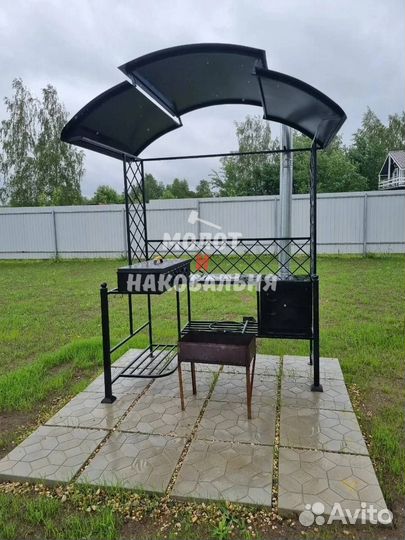 Мангал с крышей