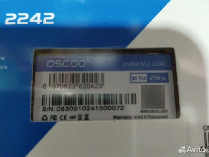 Ssd m2 2242 SATA 256Gb новый