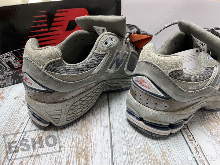 New Balance 2002R Grey Brown Pouch