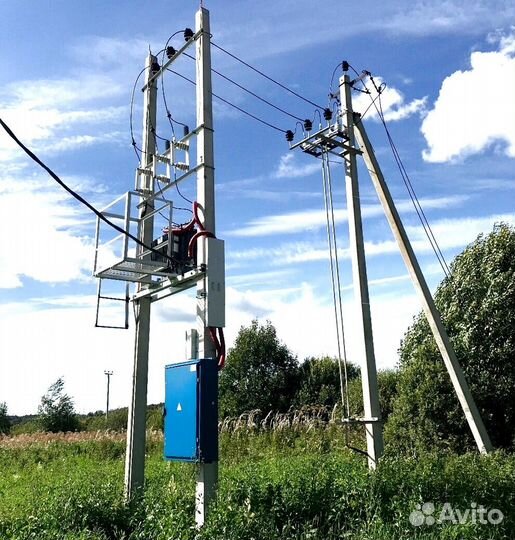 Установка столбов монтаж опор лэп от 10 штук