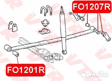 Втулка рессоры передней подвески, задняя FO1207R