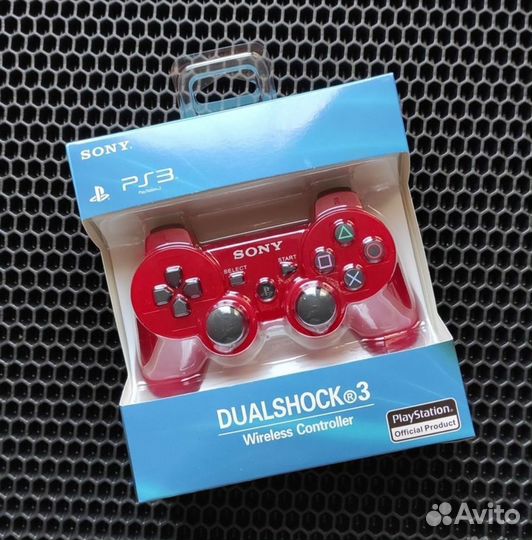Красный геймпад Dualshock для PS3 новый