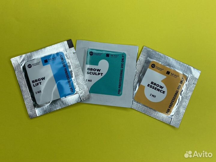 Составы в саше для долговременной укладки бровей