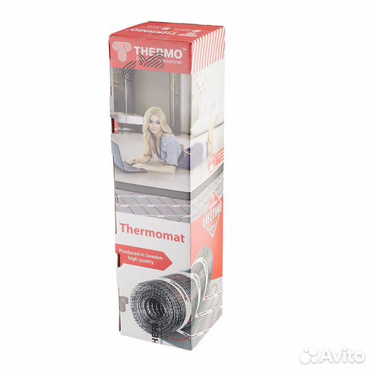 Теплый пол нагревательный мат Thermo Thermomat 3,8 кв.м 210 (800) Вт