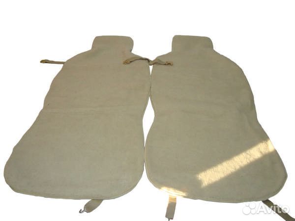 Накидки на сиденья овечья шерсть 70 белый, на