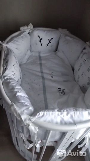 Детская люлька колыбель на колесах, пел.стол
