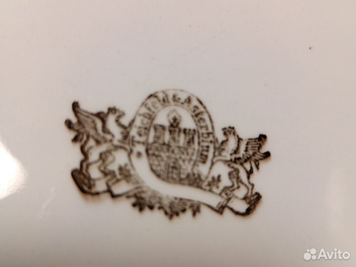 Блюдо большое Teichfeld Asterblum конец 19 века