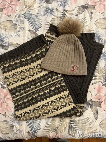 Шапка и шарф женский