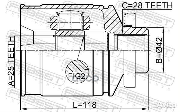 ШРУС 0411N64RH Febest