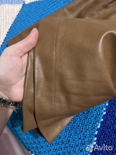 Шорты бермуды кожаные женские