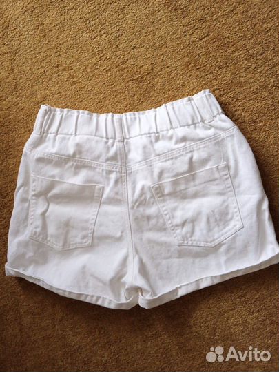 Шорты белые, плотный джинс, Ostin studio, р. 46-48