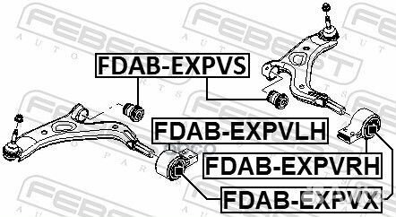 Fdab-expvlh сайлентблок переднего рычага задний