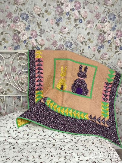 Лоскутное покрывало-плед детское в стиле пэчворк