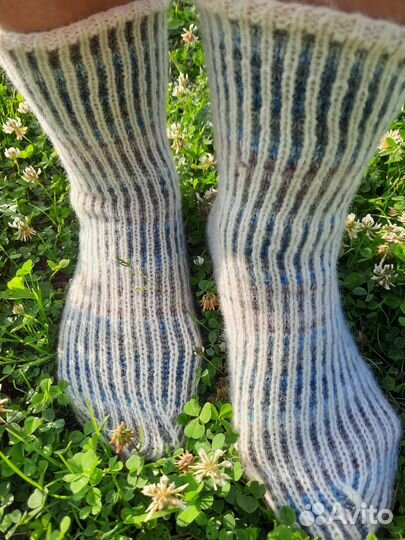 Носки шерстяные вязаные