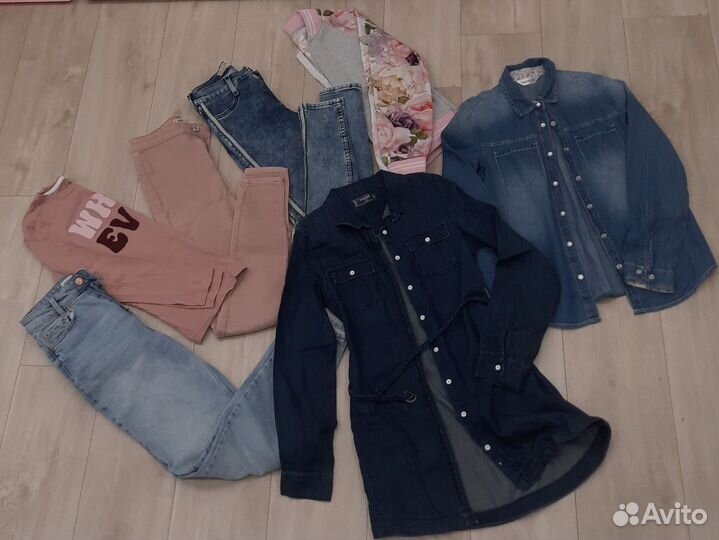 Джинсовые вещи на девочку пакетом