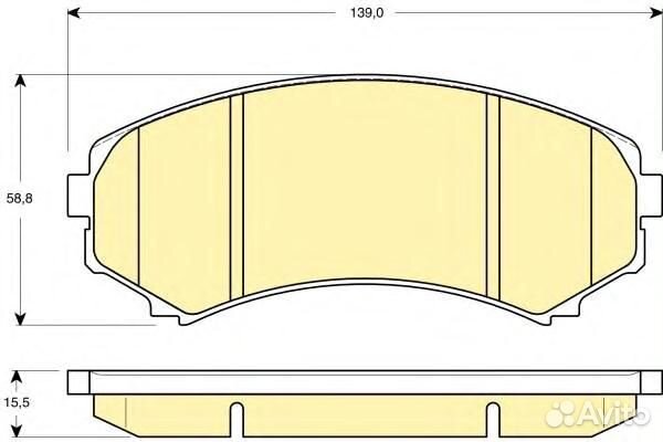 Колодки тормозные передние К-Т 4605A471 mitsubishi