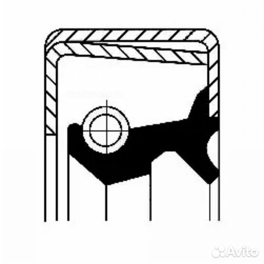 Corteco 19017041B Сальник ступицы колеса перед