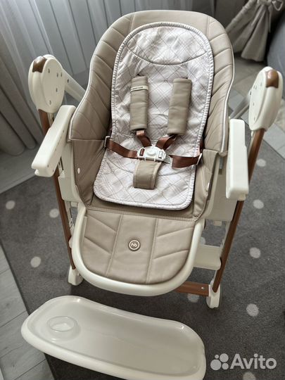 Стульчик для кормления шезлонг с чехлом Happy baby