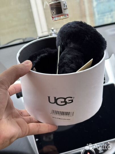 Меховые наушники ugg black