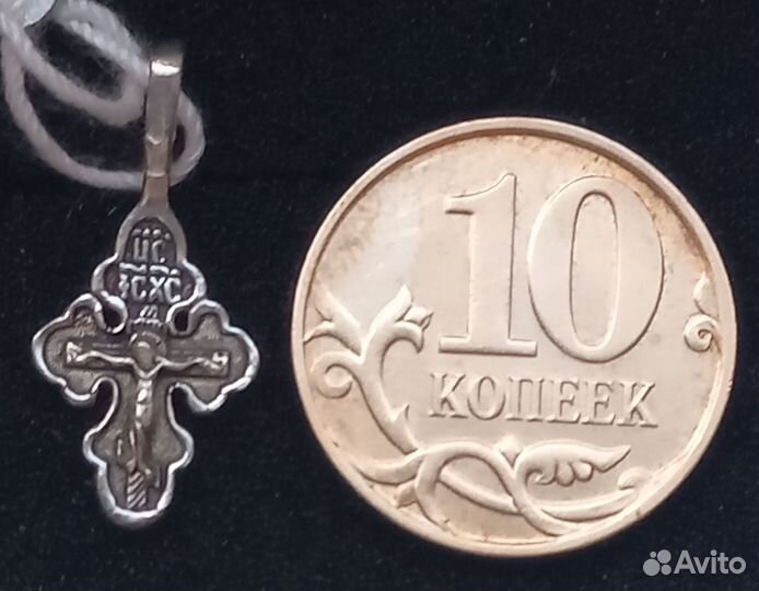 Новый крестик серебро 925