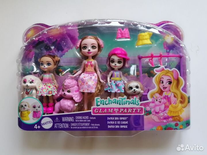 Enchantimals семья собачек редкая новинка